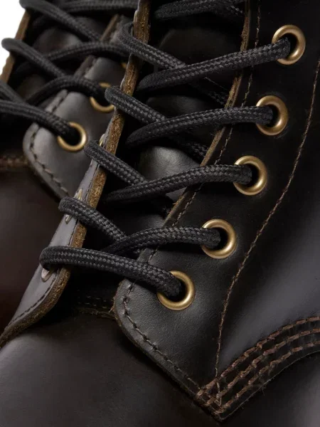 Кожаные утепленные ботинки Dr. Martens на платформе коричневые