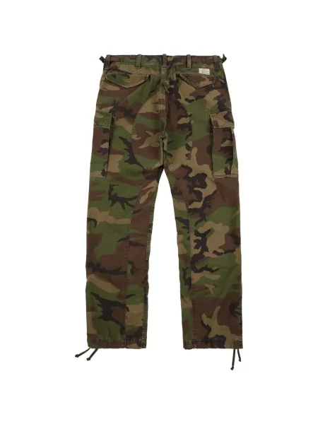 Pletene kratke hlače kargo Polo Ralph Lauren s printom s camo uzorkom zelena