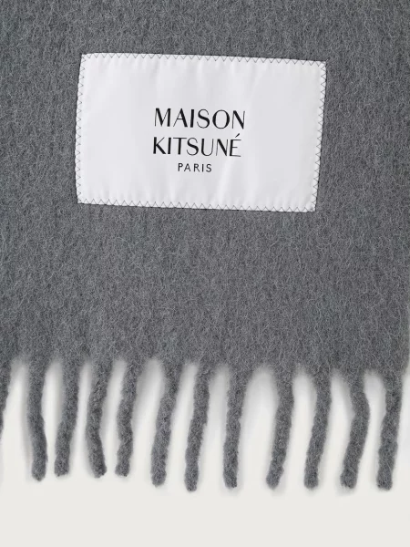 Szal Maison Kitsune z alpaki szara