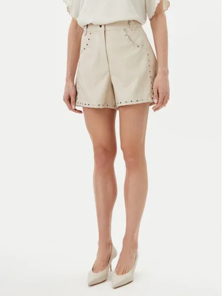 Bruuns Bazaar Šortky z imitácie kože Tullamo béžová
