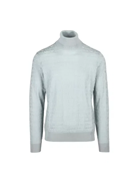 Lniany golf golf Emporio Armani zielony