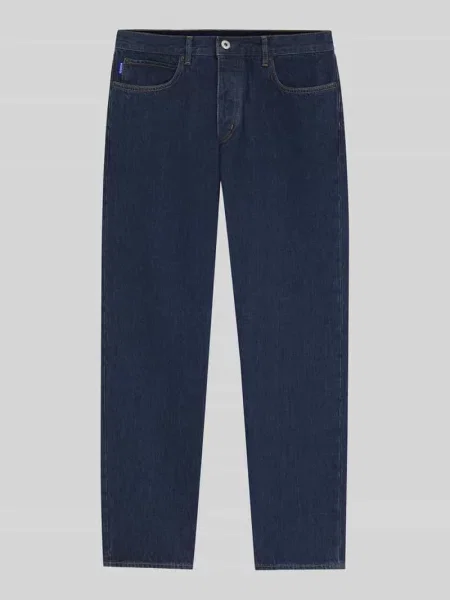 Jeansy o kroju straight fit z czystej bawełny model JONAH' Hugo Blue niebieskie