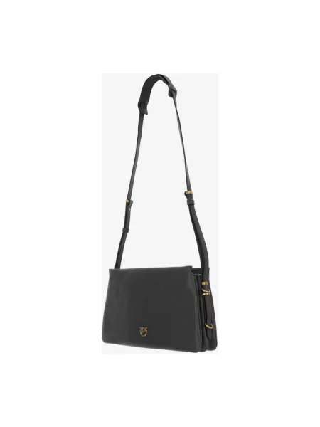 Jedwabna torebka Pinko czarna