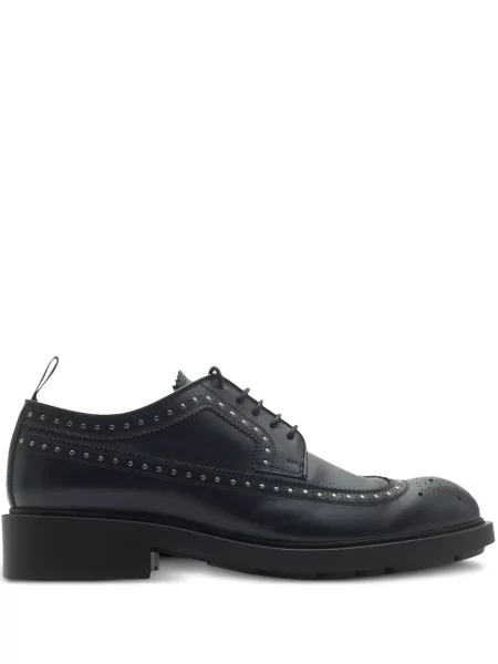 Pantofi derby Burberry din piele cu tepi negru