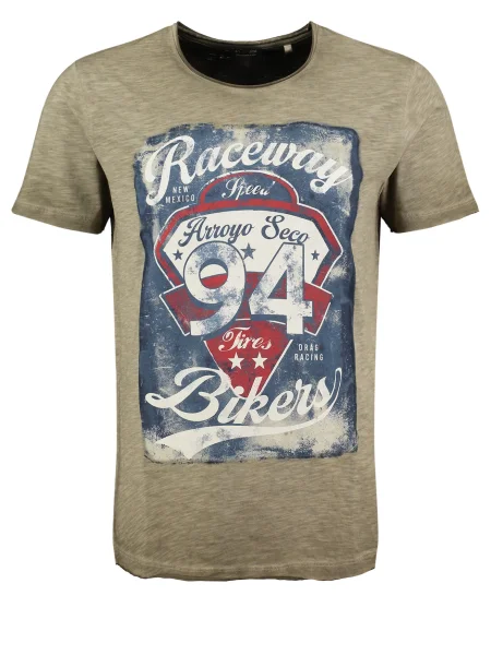 Key Largo Tricou KLRACEWAY bleumarin / kaki / roșu alb