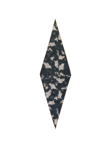 Fular Zegna cu model floral cu imagine gri