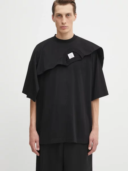 VETEMENTS tricou din Double Layered neted negru