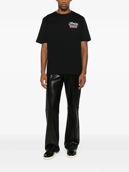 Tricou Amiri cu broderie negru