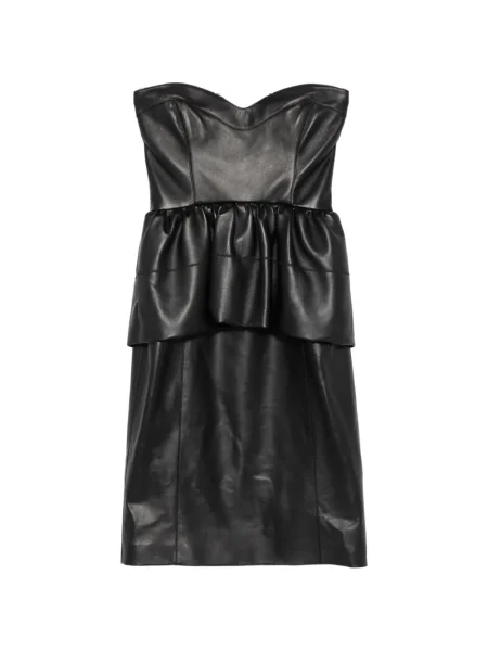 Cu peplum rochie midi Fendi până la genunchi de costum negru