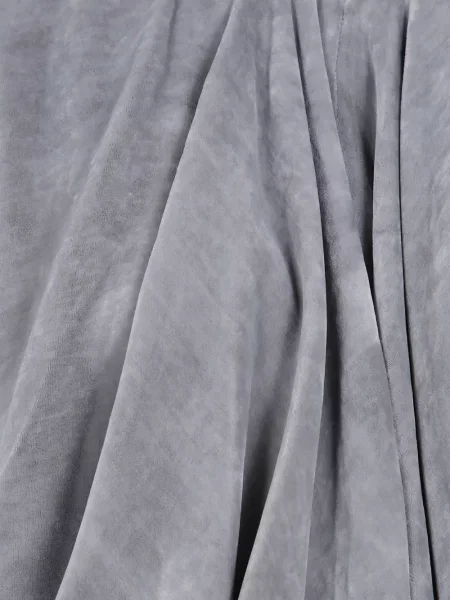 Geacă Rick Owens de catifea drapată gri