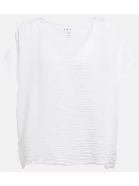 Top Velvet de catifea alb