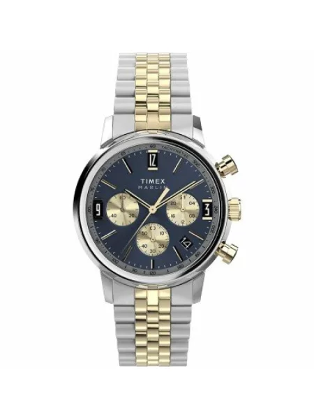 Lniany zegarek Timex niebieski