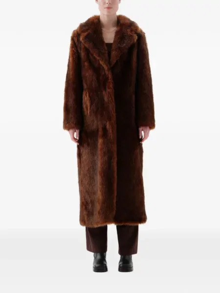 Кожух Unreal Fur с козина кафяво