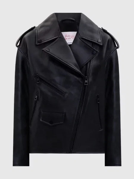 Шкіряна косуха Babe Pay Pls чорна