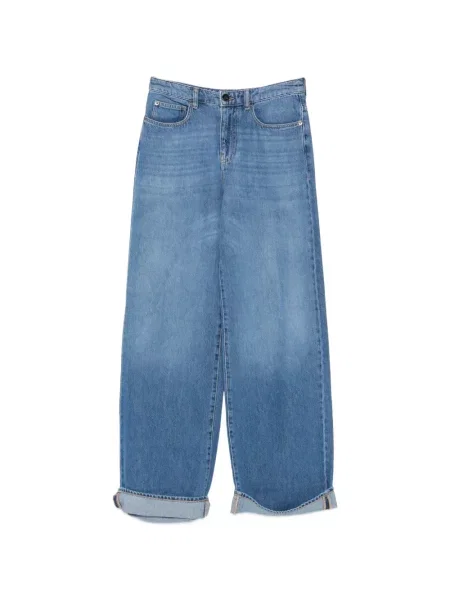 Blugi cu picior larg Emporio Armani albastru