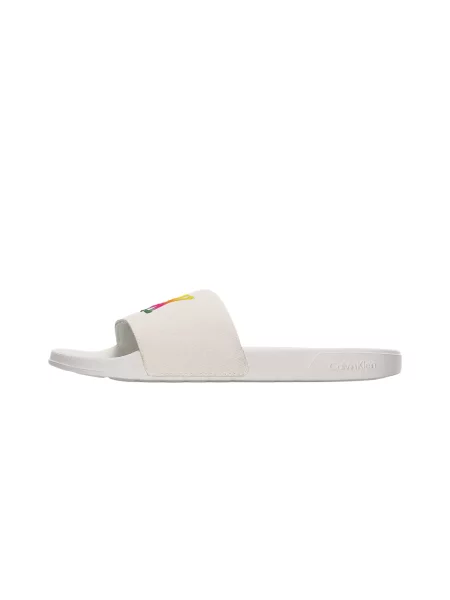 Calvin Klein Saboți ESSENTIAL galben deschis / verde / roz alb