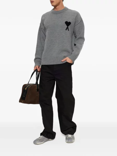 Sweter Ami Paris szary