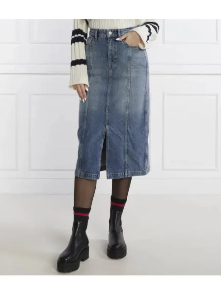 Tommy Jeans De blugi fustă CLAIRE albastru