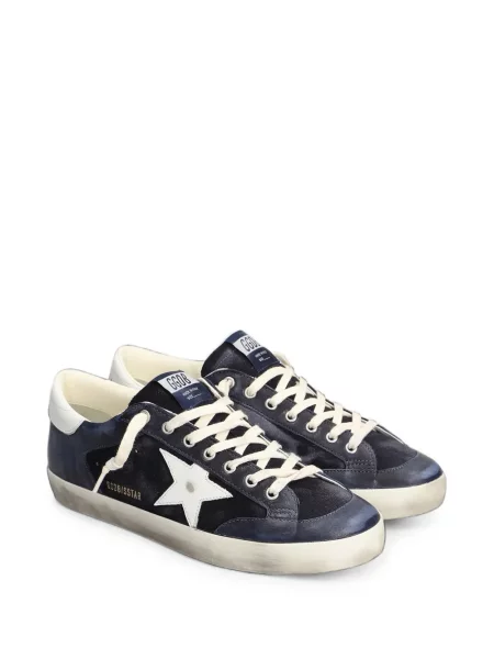 Маратонки Golden Goose с протрити краища синьо