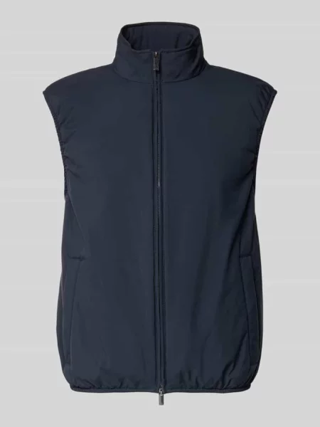 Kamizelka o kroju regular fit w stylu bluzonu model ‘HANRY-VEST’ Boss granatowa