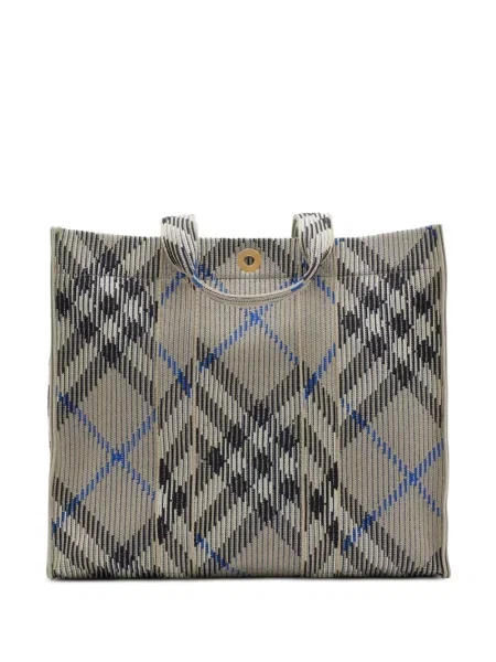 Geantă Burberry în carouri tricotate