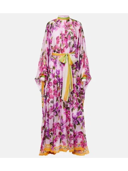Rochie Dolce&gabbana de mătase cu model floral roz