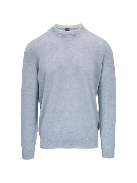 Pulover Fedeli cu decolteu rotund albastru