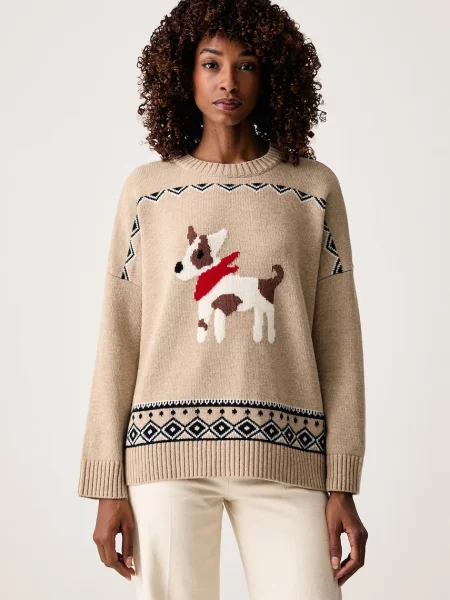 Weekend Max Mara pulover pentru femei din lână WKDPAVIDI bej