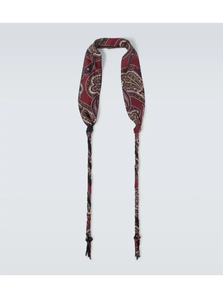 Svilena kravata Our Legacy s paisley potiskom bordo