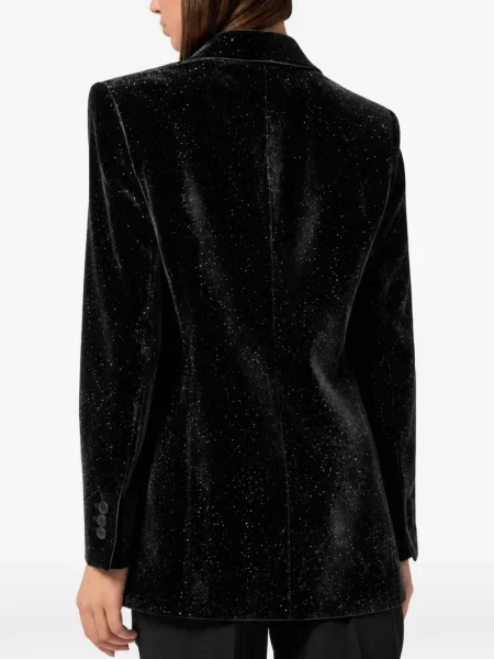 Sacou Philipp Plein de catifea negru