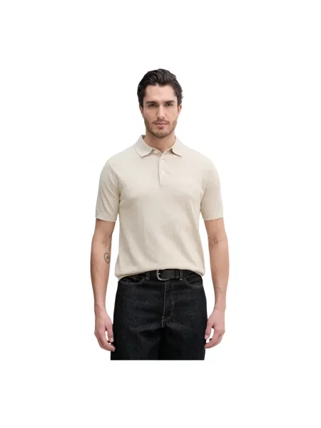 Koszulka polo Barbour beżowa