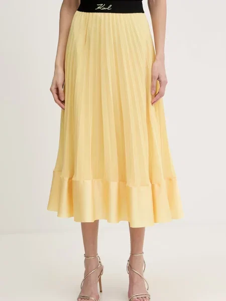 Karl Lagerfeld spódnica plisowana żółta