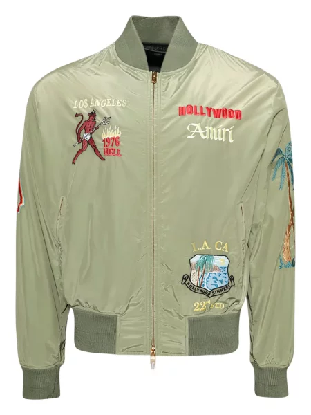 Geacă bomber Amiri cu broderie verde