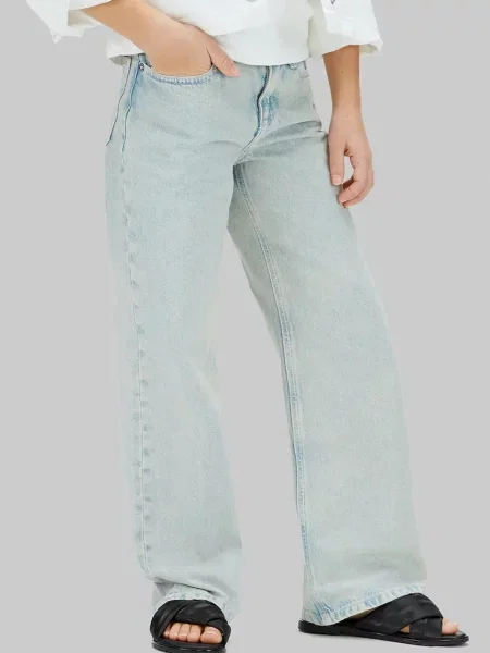 Calvin Klein Jeans blugi wide leg pentru copii albastru
