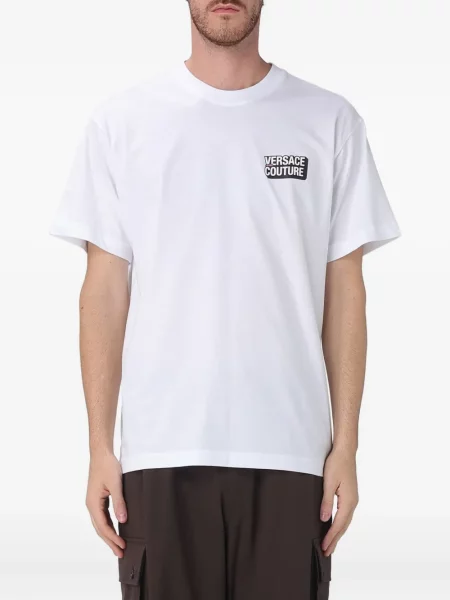 Tricou Versace Jeans Couture cu imagine alb