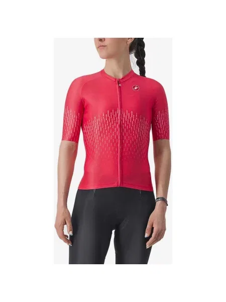 Koszulka z krótkim rekawem Castelli Aero Pro Rosso Corsa Hibiscus M czerwona