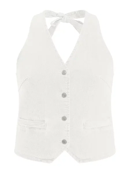 Imily Bela Vestă de costum denim alb