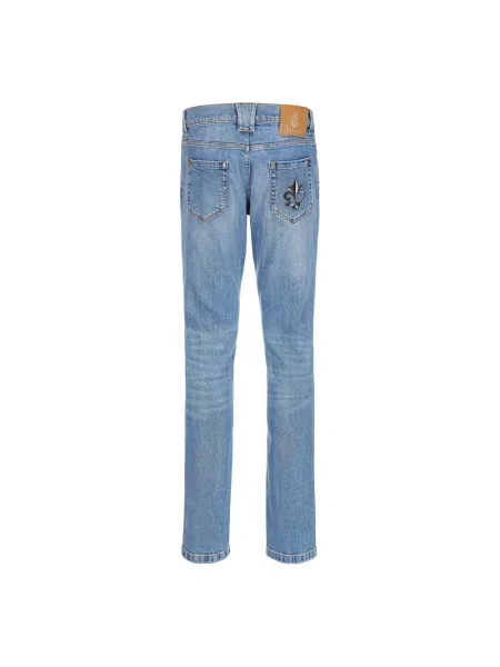 Jeansy straight leg Billionaire niebieskie
