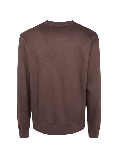 Hanorac crewneck Woc cu decolteu rotund maro