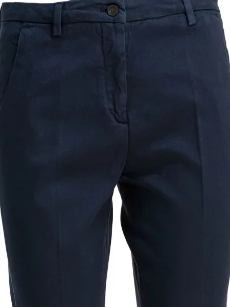 Spodnie Briglia 1949 z kieszeniami zapinanymi na guziki niebieskie