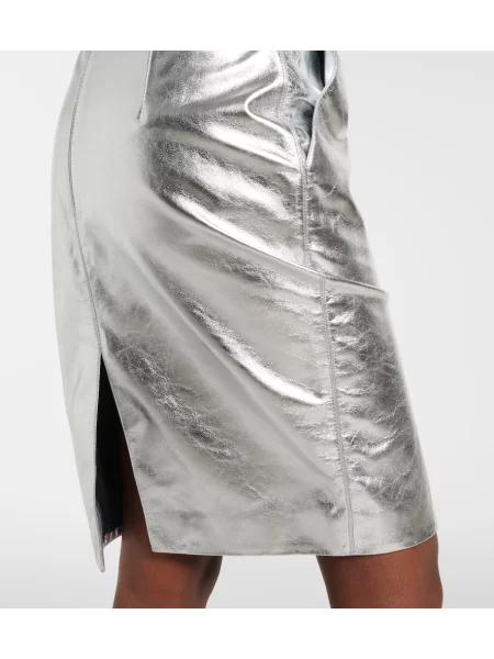 Fustă din piele Saint Laurent