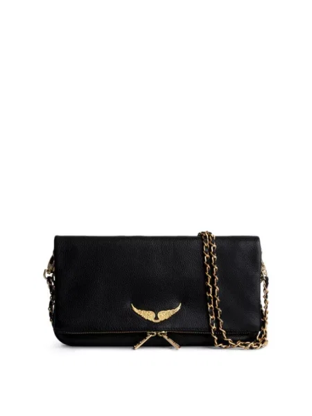 ZADIG&VOLTAIRE torebka skórzana ROCK GRAINED LEATHER czarna
