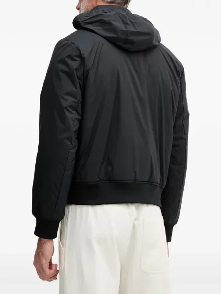 Geacă Armani Exchange cu glugă cu imagine negru