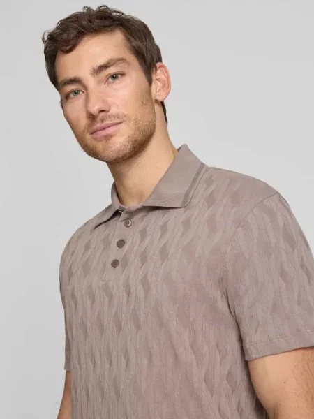 Koszulka polo o kroju regular fit z czystej bawełny model DUNIK' Hugo beżowa