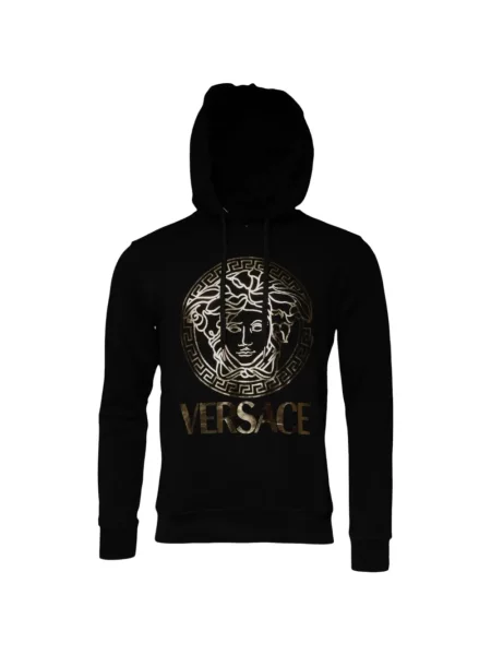 Hanorac cu glugă Versace cu imagine negru