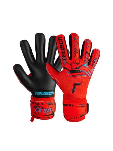 Rękawice bramkarskie juniorskie Reusch Attrakt Grip Evolution Finger Support czarne