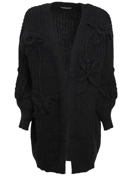 Influencer Geacă tricotată negru