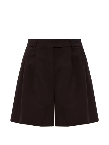 Pantaloni scurți Lacoste plisate maro