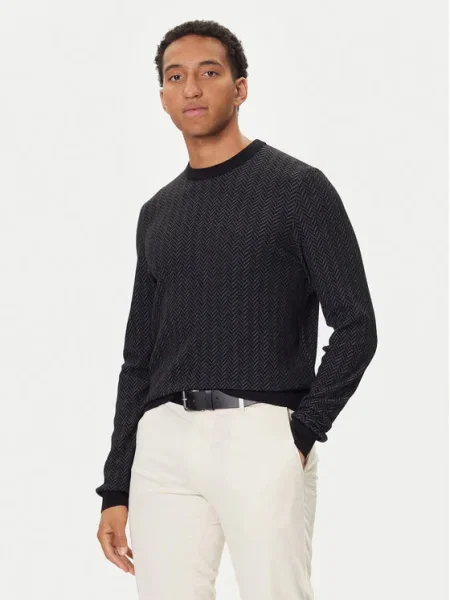 BOSS Pulover H-Habito negru