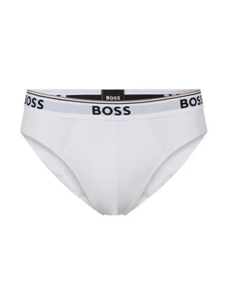 Obcisłe bokserki z nadrukiem z logo w zestawie 3 szt. model ‘Power’ Boss białe